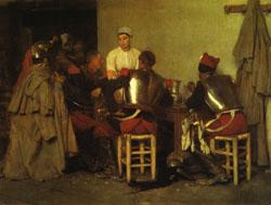 Guillaume Regamey Cuirassiers at the Tavern France oil painting art